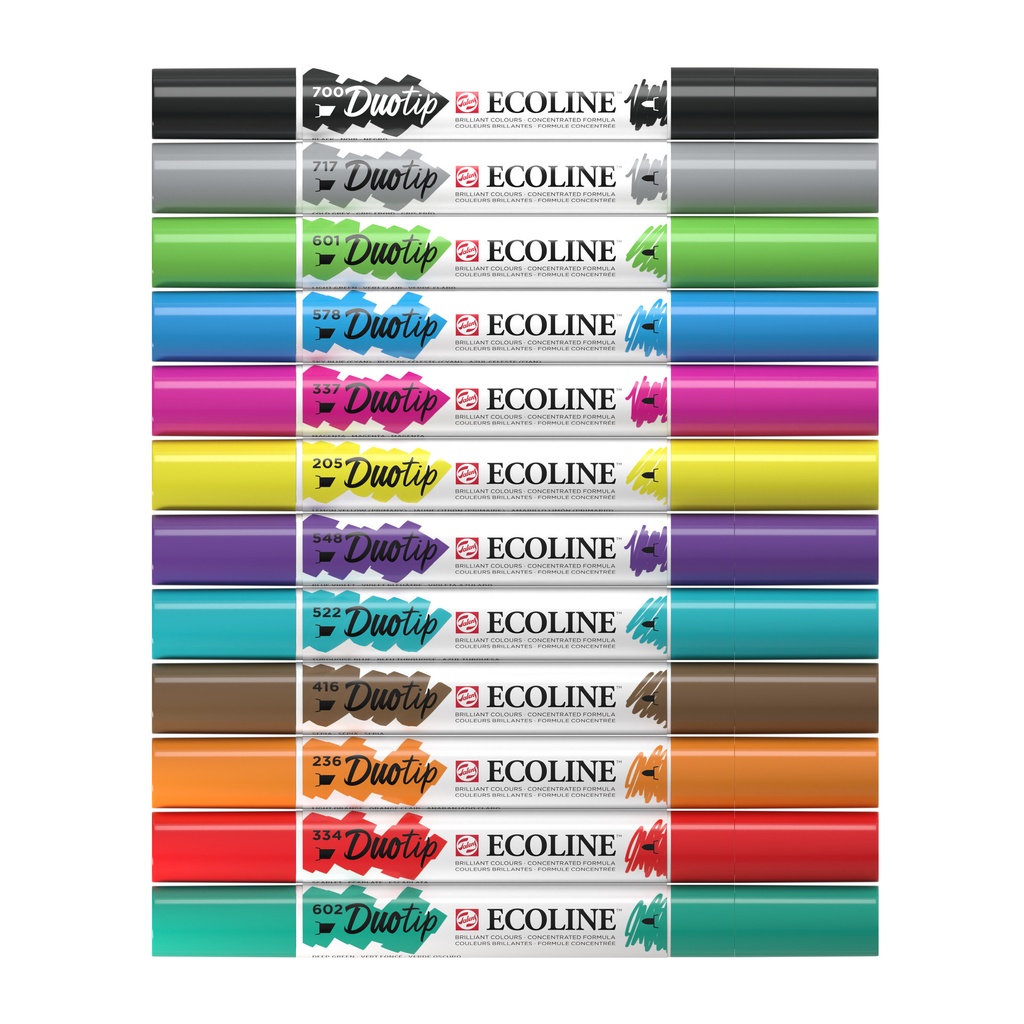 Duotip Talens Ecoline set 12 stuks basis