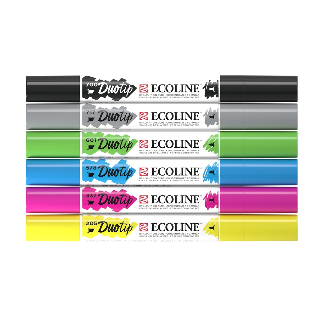 Duotip Talens Ecoline set 6 stuks basis