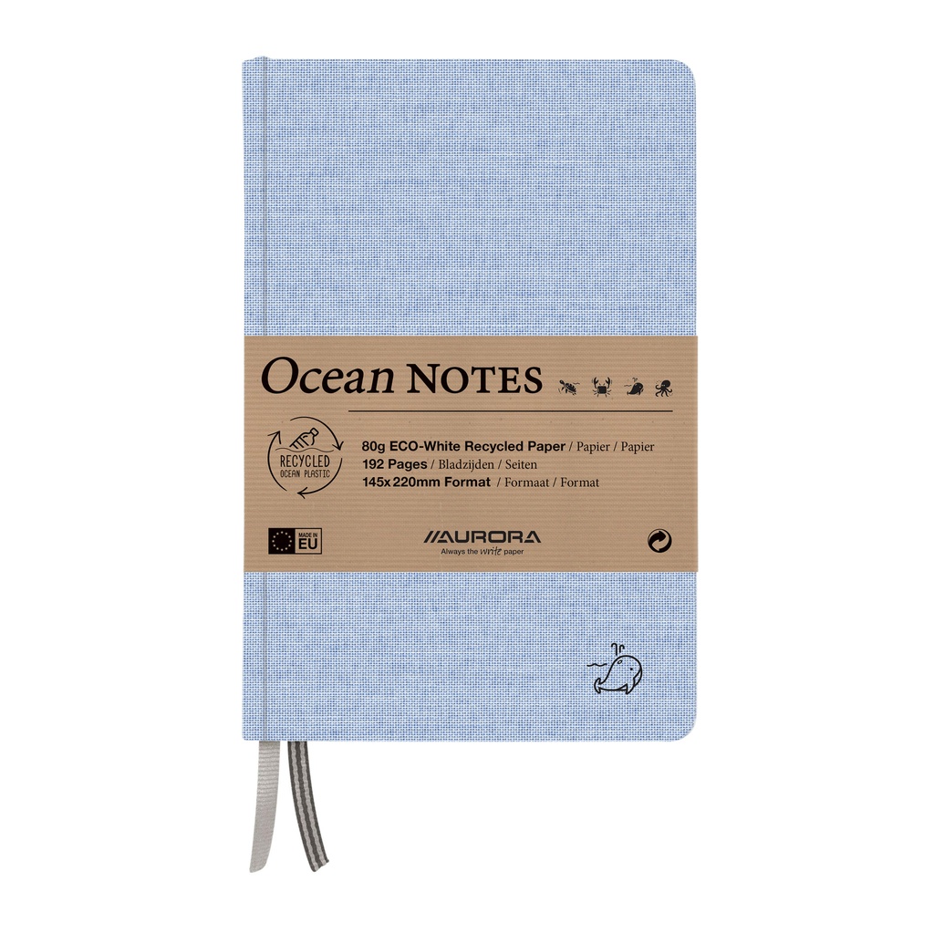 [2396RTB] Notitieboek Aurora Ocean A5 192blz lijn 80gr blauw
