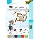 Glitterkarton Folia 174x245mm 6vel basis assorti