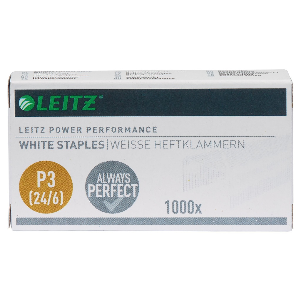 Nieten Leitz P3 24/6 wit 1000st