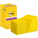 Memoblok Post-it 654 Super Sticky 76x76mm geel