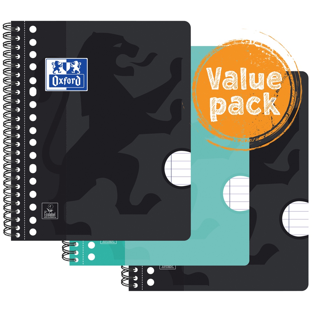 [400167383] Collegeblk Oxf A5+ ln 17g 160pag 80gr assorti