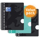 Collegeblk Oxf A5+ ln 17g 160pag 80gr assorti