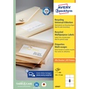 Etiket Avery LR3427-100 105x74 recycled wit 800st