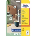 Etiket Avery L3415-10 rond 40mm wit 240st