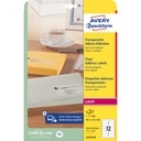 Etiket Avery L4772 99.1x42.3 transparant mat 300st