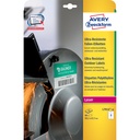Etiket Avery L7914-10 99.1x67.7 polyester wit 80st