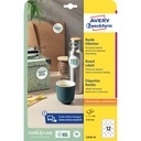Etiket Avery L3416-10 rond 60mm wit 120st