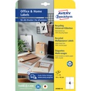 Etiket Avery LR3483-10 105x148mm recycled wit 40st