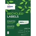 Etiket Avery LR7169-100 99.1x139 recycled wt 400st
