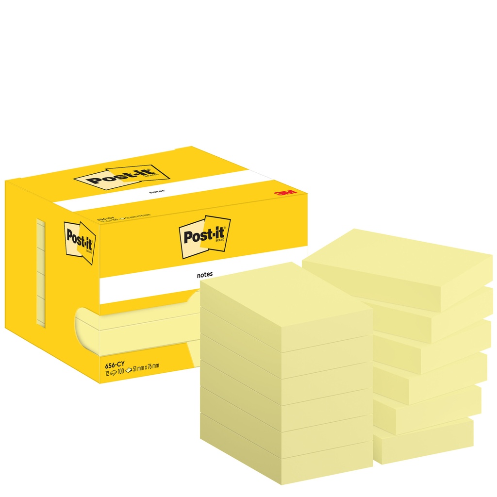 [7100290170] Memoblok Post-it 656 51x76mm canary yellow