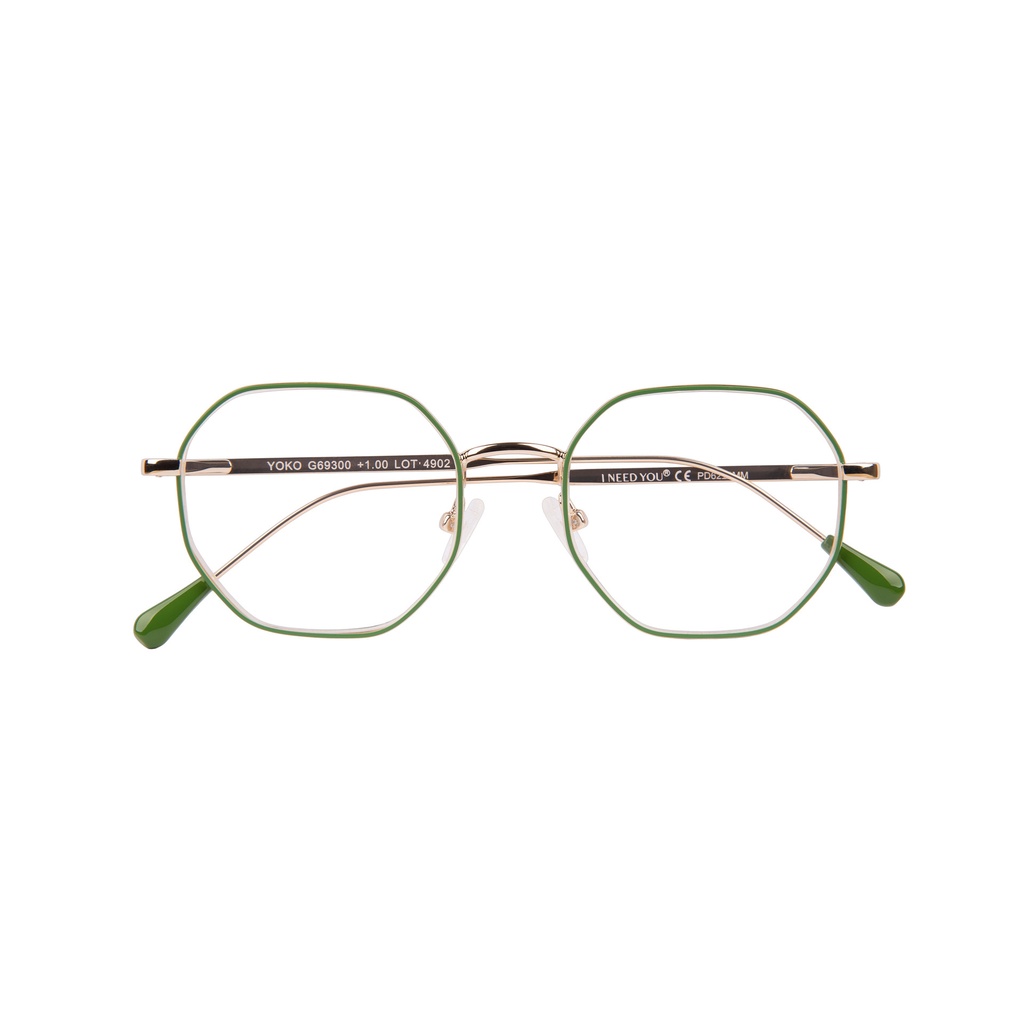 Leesbril I Need You +1.00dpt Yoko groen-goud