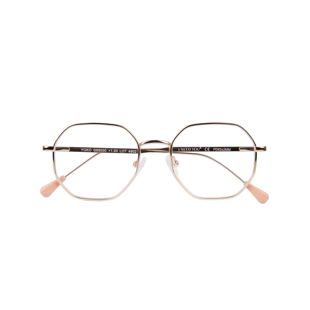 [69010] Leesbril I Need You +1.00dpt Yoko goud