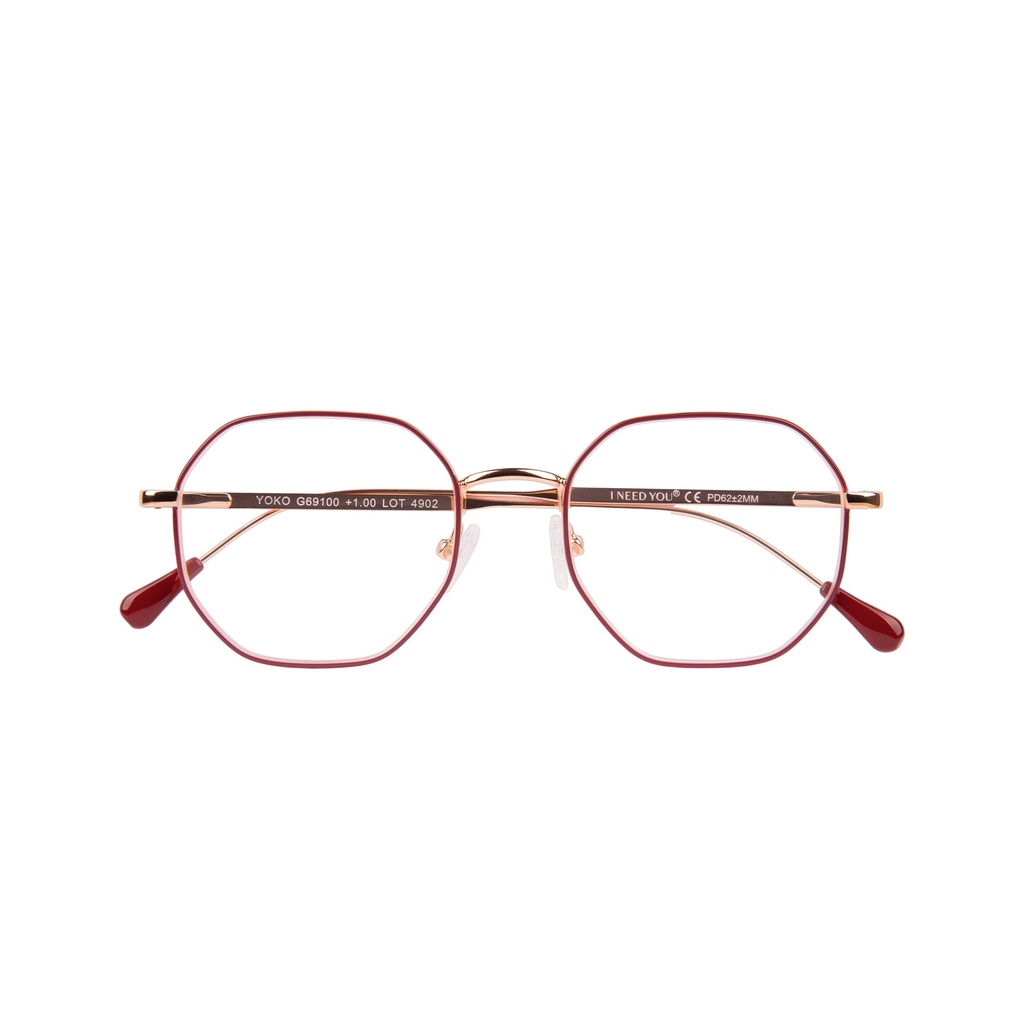 Leesbril I Need You +2.00dpt Yoko rood-koper