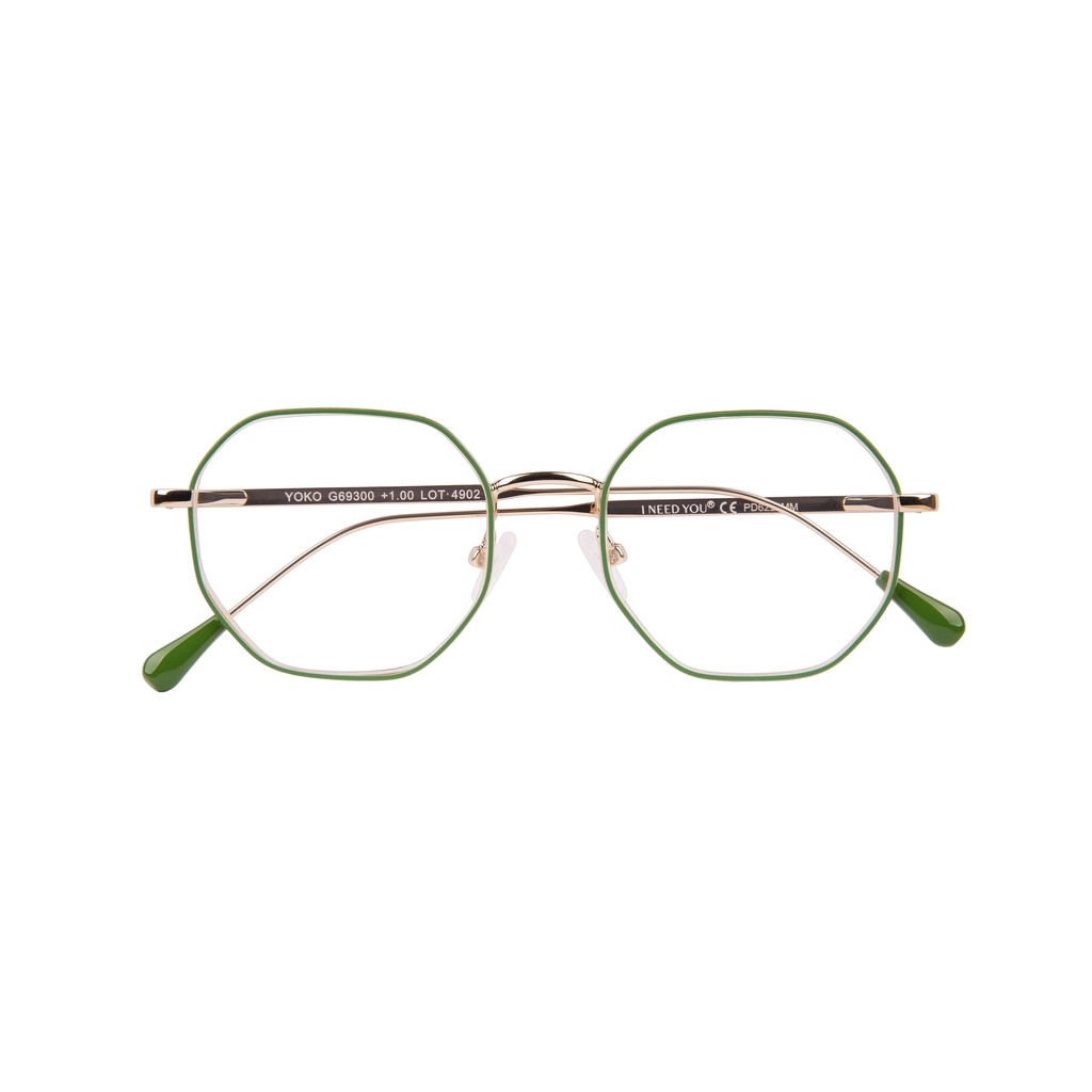 Leesbril I Need You +2.00dpt Yoko groen-goud
