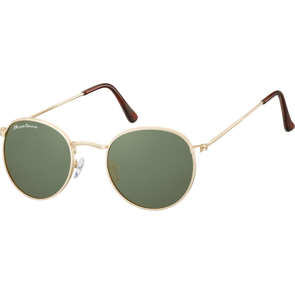 [S92E] Zonnebril Montana met groen G15 glas mat goud
