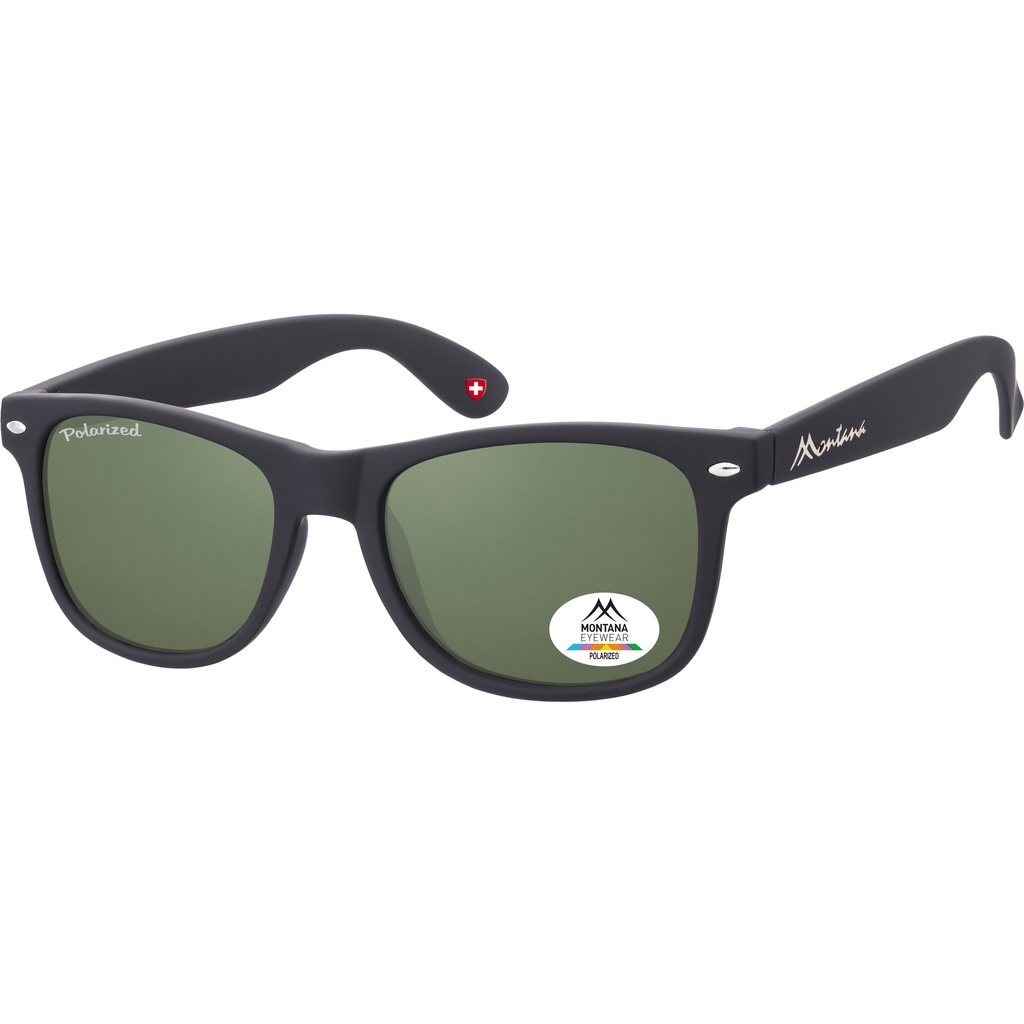 [MP1A-XL] Zonnebril Montana met groen G15 polar glas zwart