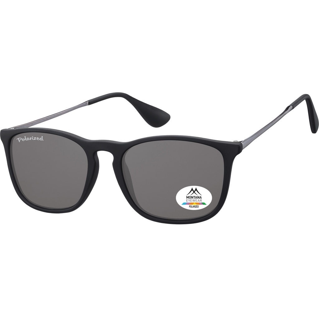[MP34] Zonnebril Montana met smoke polar glas mtl zwart