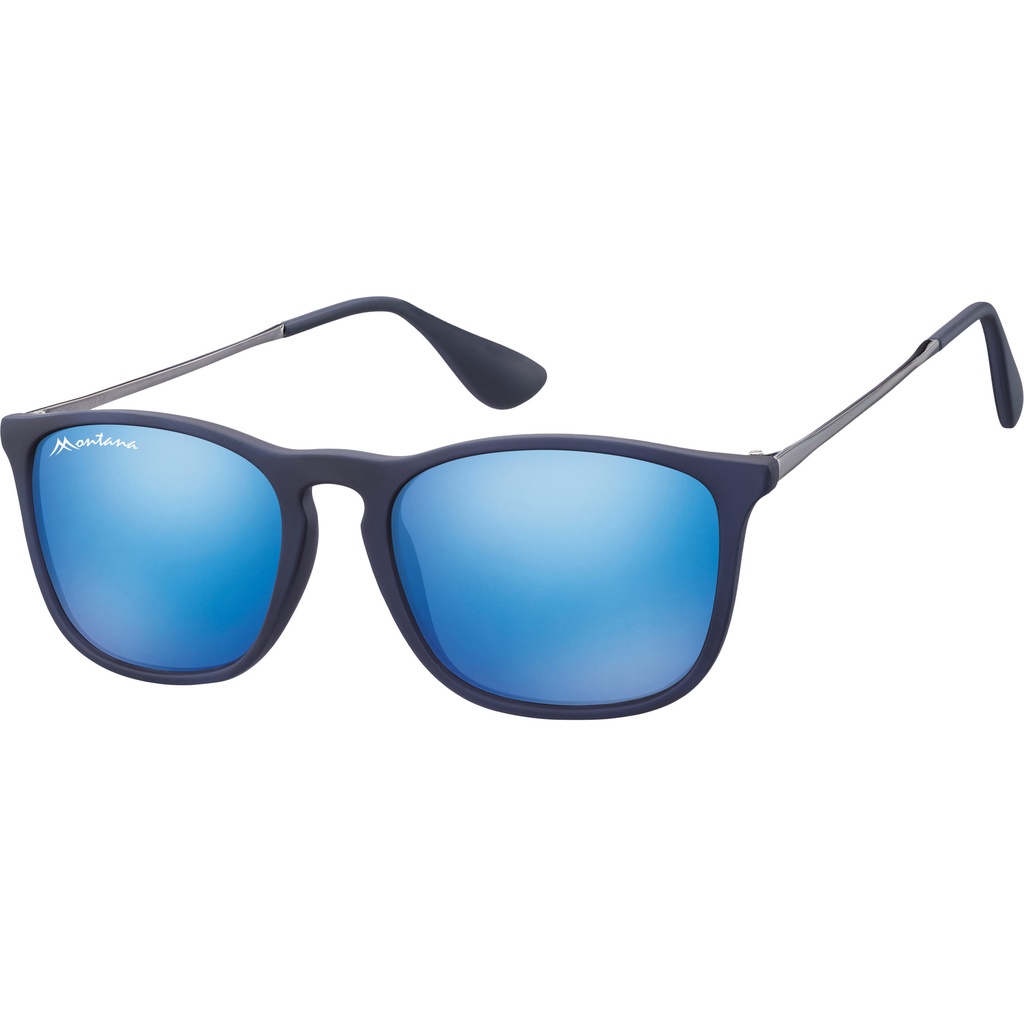 [MS34A] Zonnebril Montana met Revo blauw glas mtl blauw