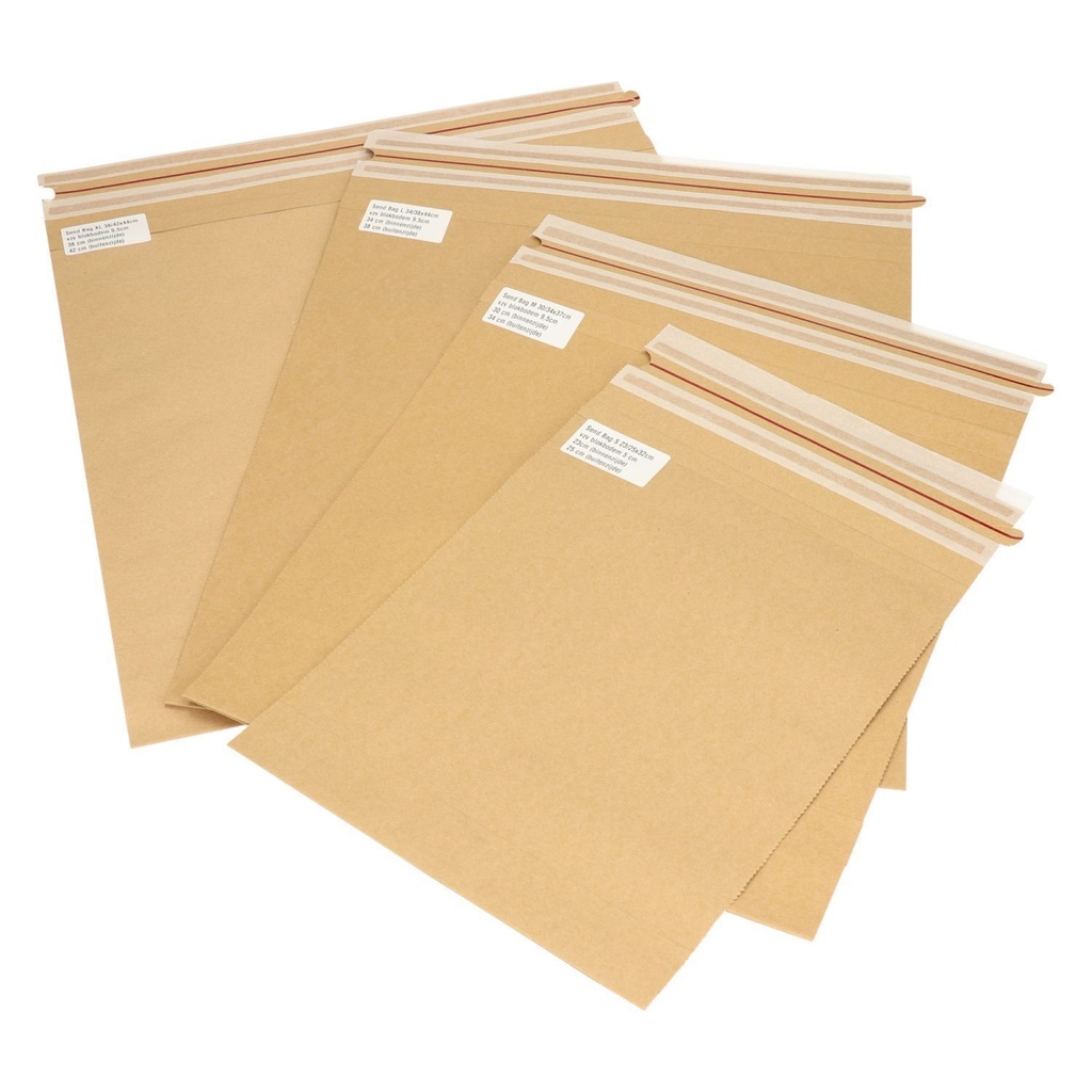 Sendbag verzendverpakking 30/34x37 + 9.5cm bruin