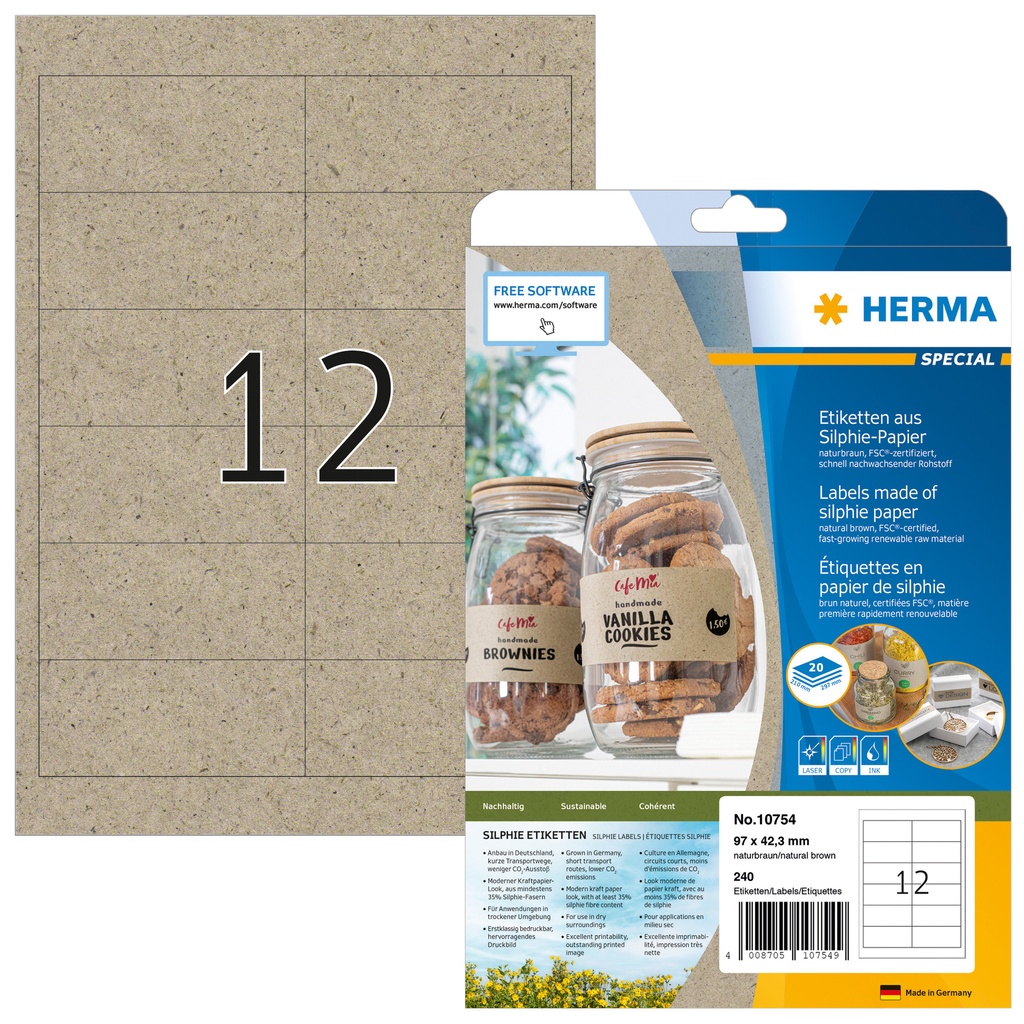 Etiket HERMA 10754 97x42.3mm silphie br 240st