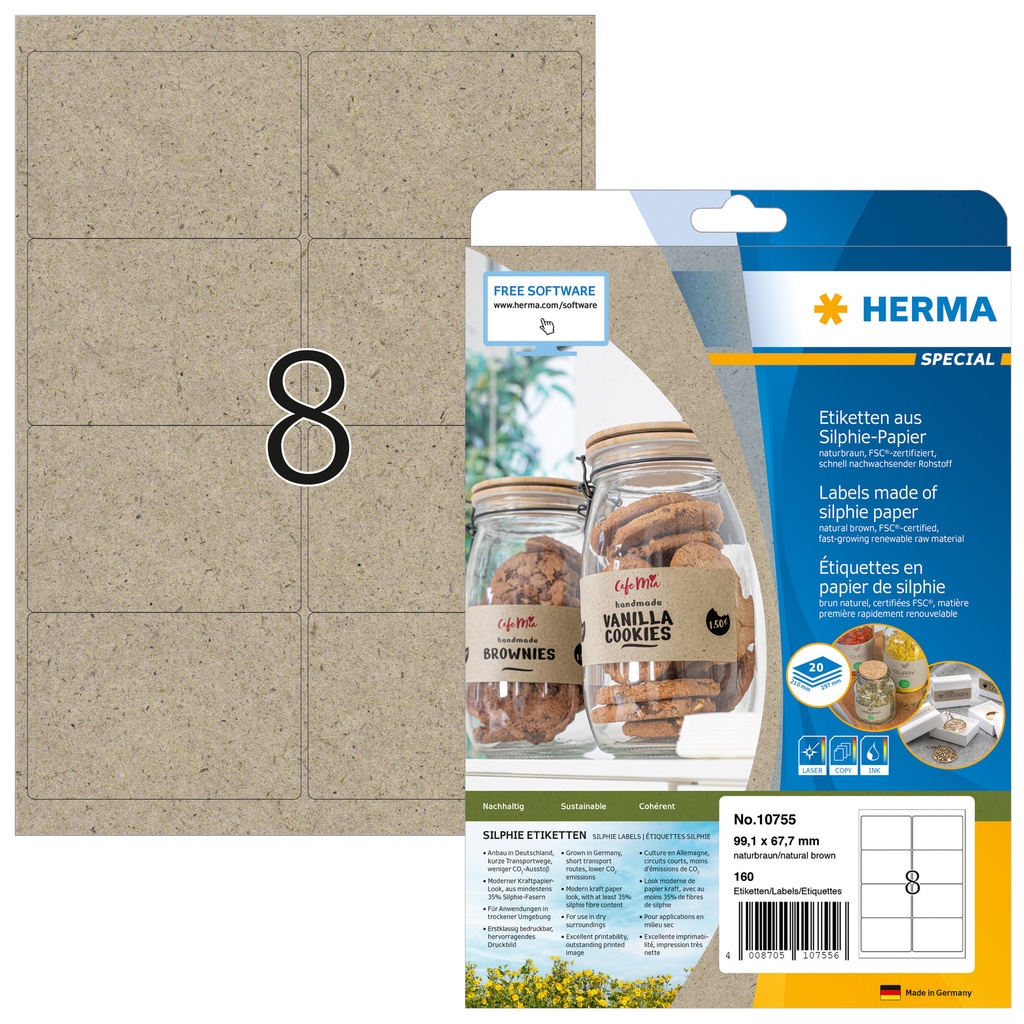 Etiket HERMA 10755 99.1x67.7mm silphie br 160st
