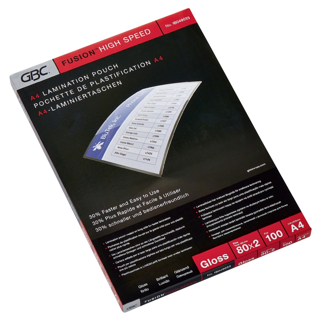[IB049033] Lamineerhoes GBC A4 highspeed 2x80micron