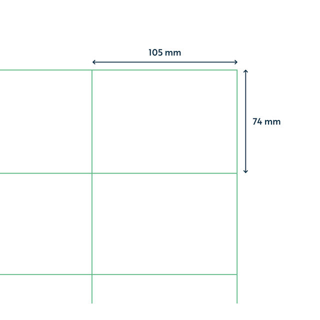 [R88120] Etiket Qbasic A4 1.000 vel 105x74mm 8000 labels