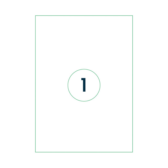 [R88124] Etiket Qbasic A4 1.000 vel 210x297mm 1000 labels