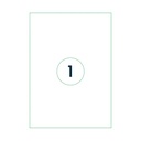 Etiket Qbasic A4 1.000 vel 210x297mm 1000 labels