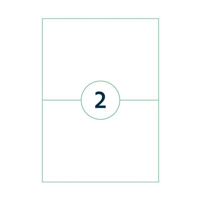 [R88123] Etiket Qbasic A4 1.000 vel 210x148mm 2000 labels