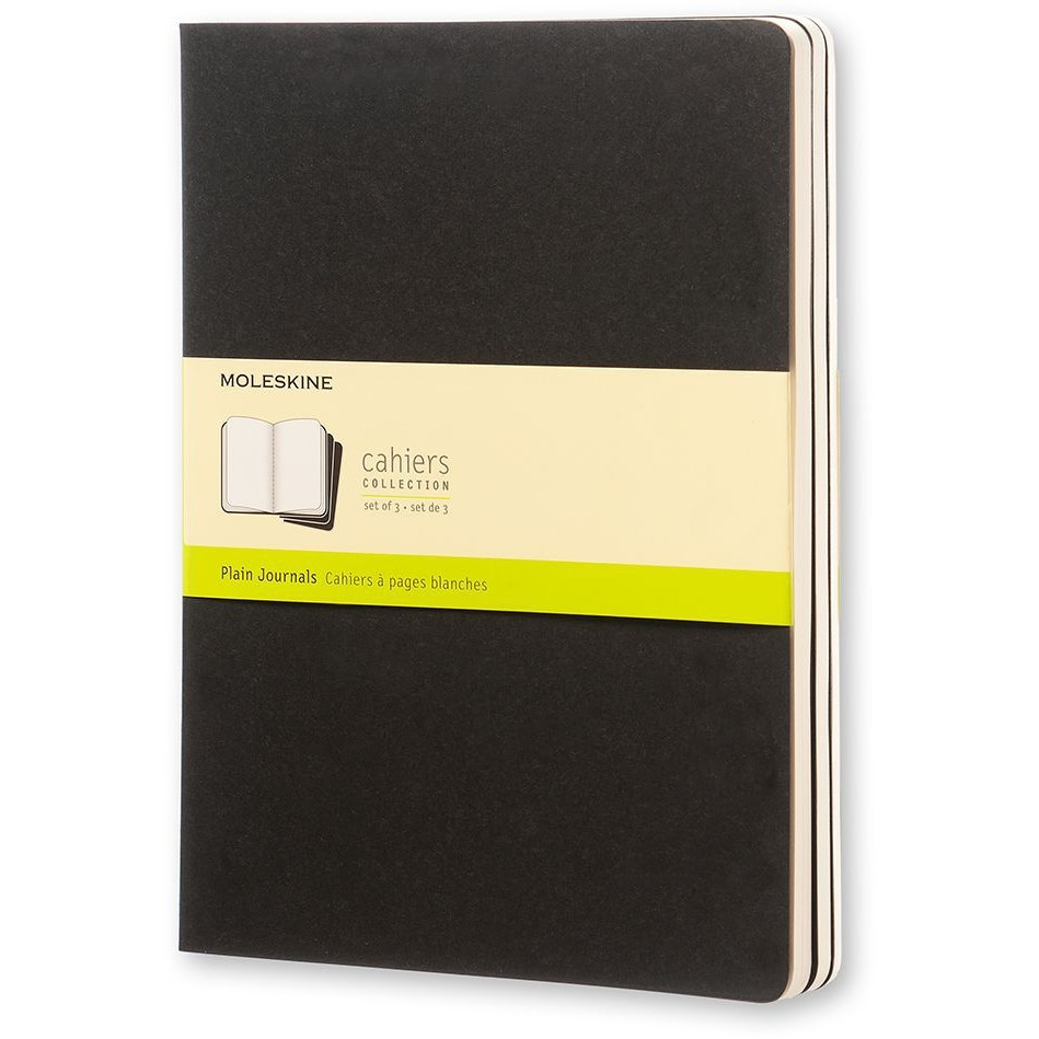 [QP323] Schrift Moleskine 190x250mm blc 240pag zwart 3st