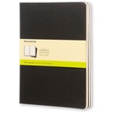 Schrift Moleskine 190x250mm blc 240pag zwart 3st