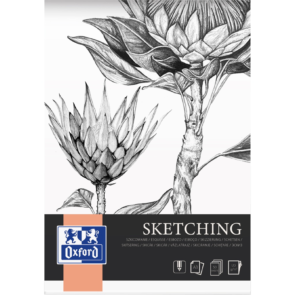 Tekenblok Oxford Sketching A3 50 vel