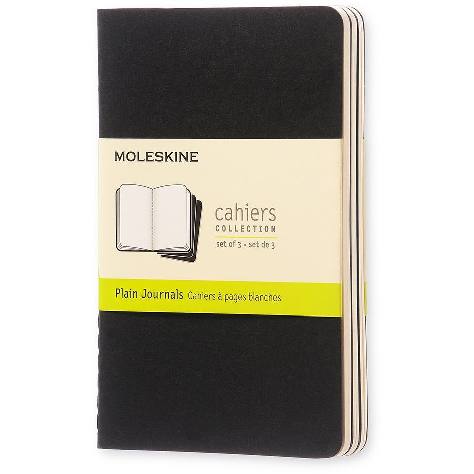 [QP313] Schrift Moleskine 90x140mm blc 240pag zwart 3st
