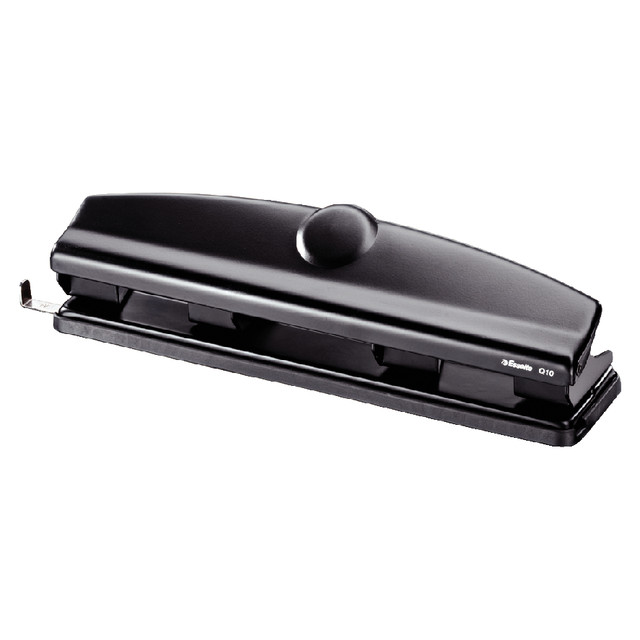 [177034] Perforator Esselte Q10 4-gaats 10 vel zwart