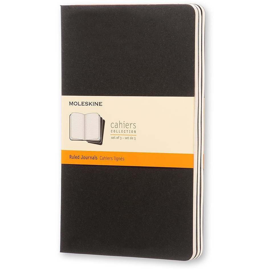 [QP316] Schrift Moleskine 130x210mm lijn 160pag zwart 3st