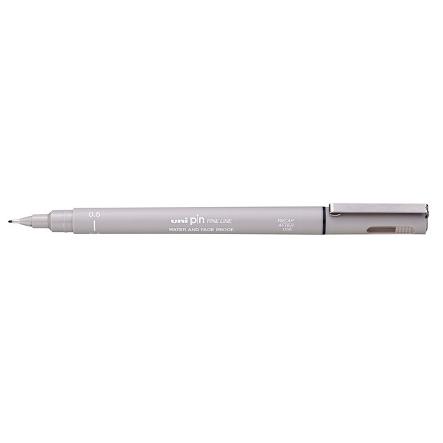 Fineliner Uni-ball Pin 0.5mm lichtgrijs