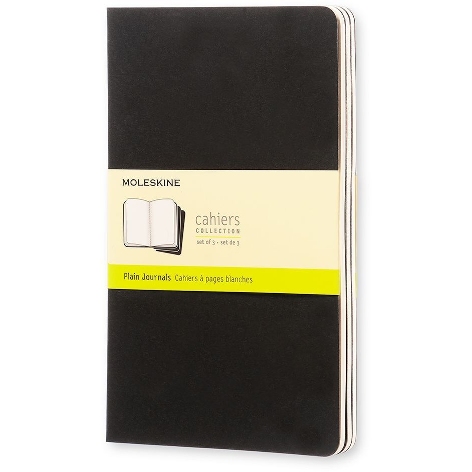 [QP318] Schrift Moleskine 130x210mm blc 160pag zwart 3st