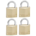 Hangslot MasterLock 4 gelijksluitend messing 30mm