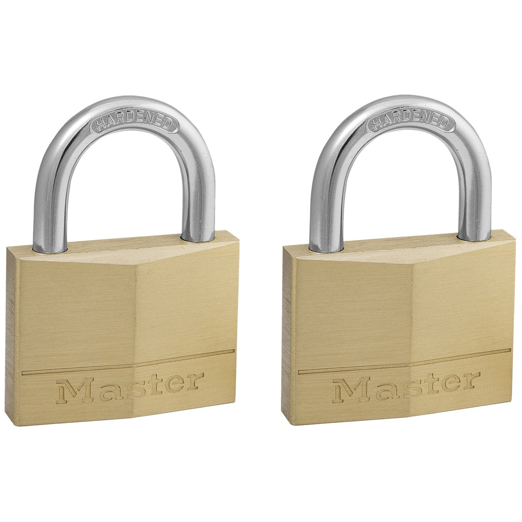 [150EURT] Hangslot MasterLock 2 gelijksluitend messing 50mm