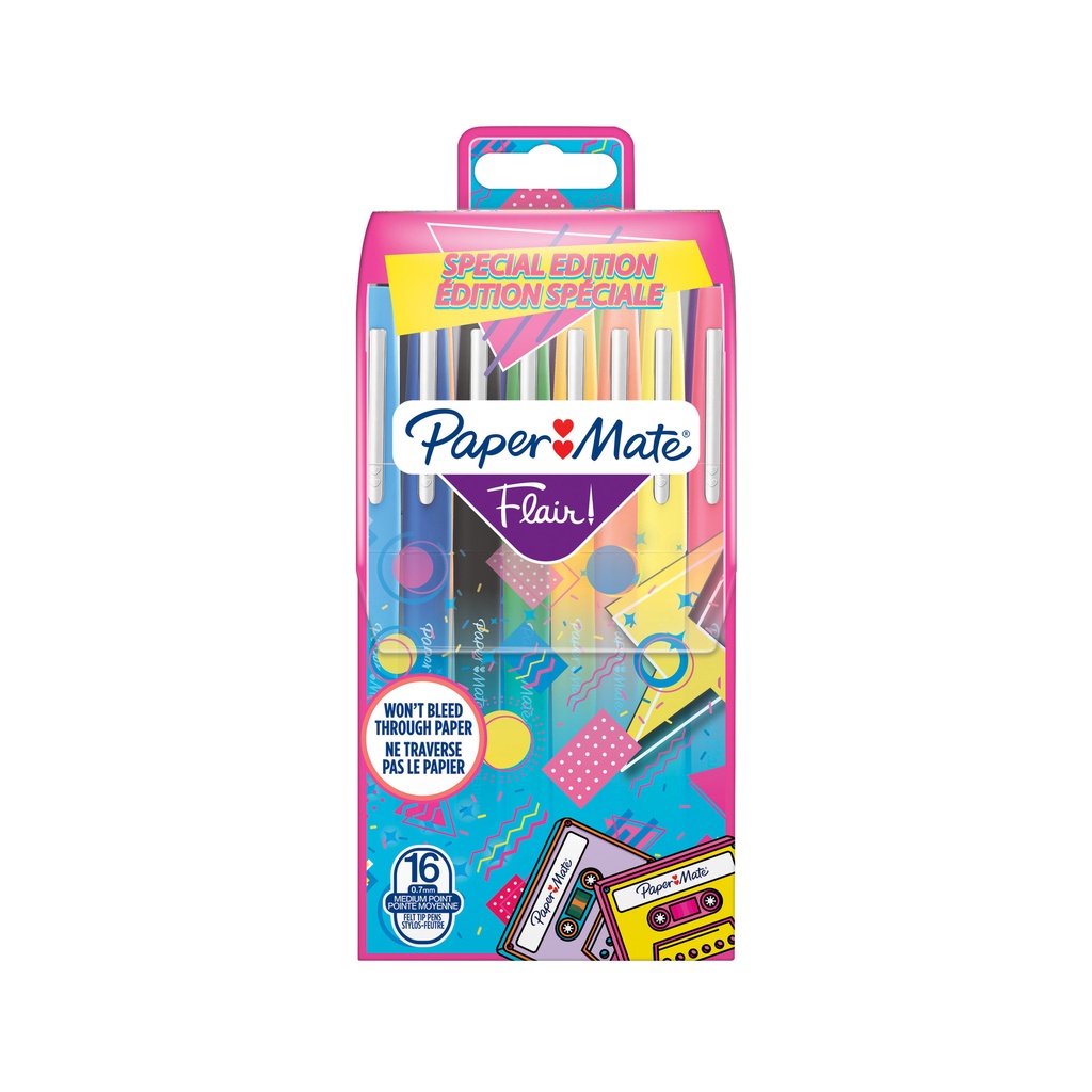 Fineliner Papermate Flair Retro M 16st assorti