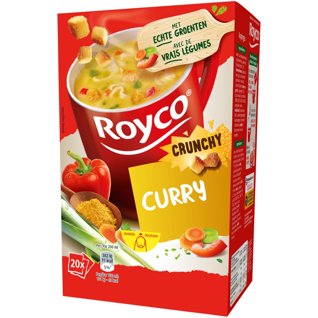 [534070] Soep Royco crunchy curry 20 zakjes