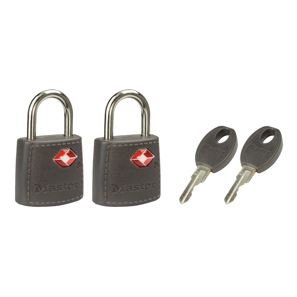 [4695EURTAST] Hangslot Masterlock 2 gelijksl TSA assorti 30mm