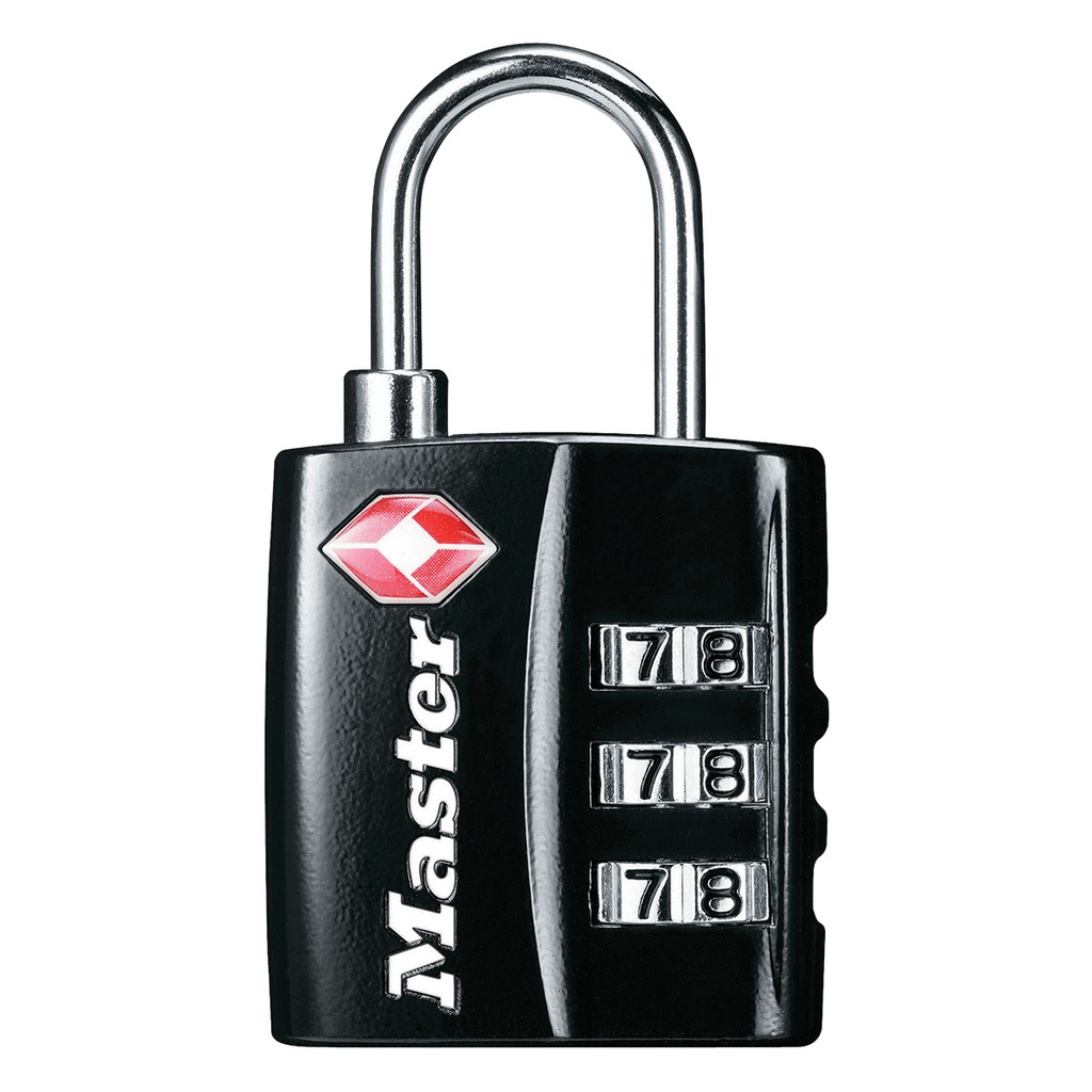 [4680EURDBLK] Hangslot Masterlock 3-cijfer TSA zwart 30mm