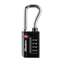 Hangslot Masterlock 4-cijfer TSA lang zwart 35mm