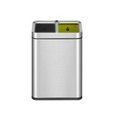 Afvalbak EKO Laguna Slim inwerpopening 2x10L RVS