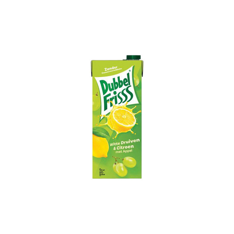 [10709] Fruitdrank DubbelFrisss witte druif citroen 1500ml