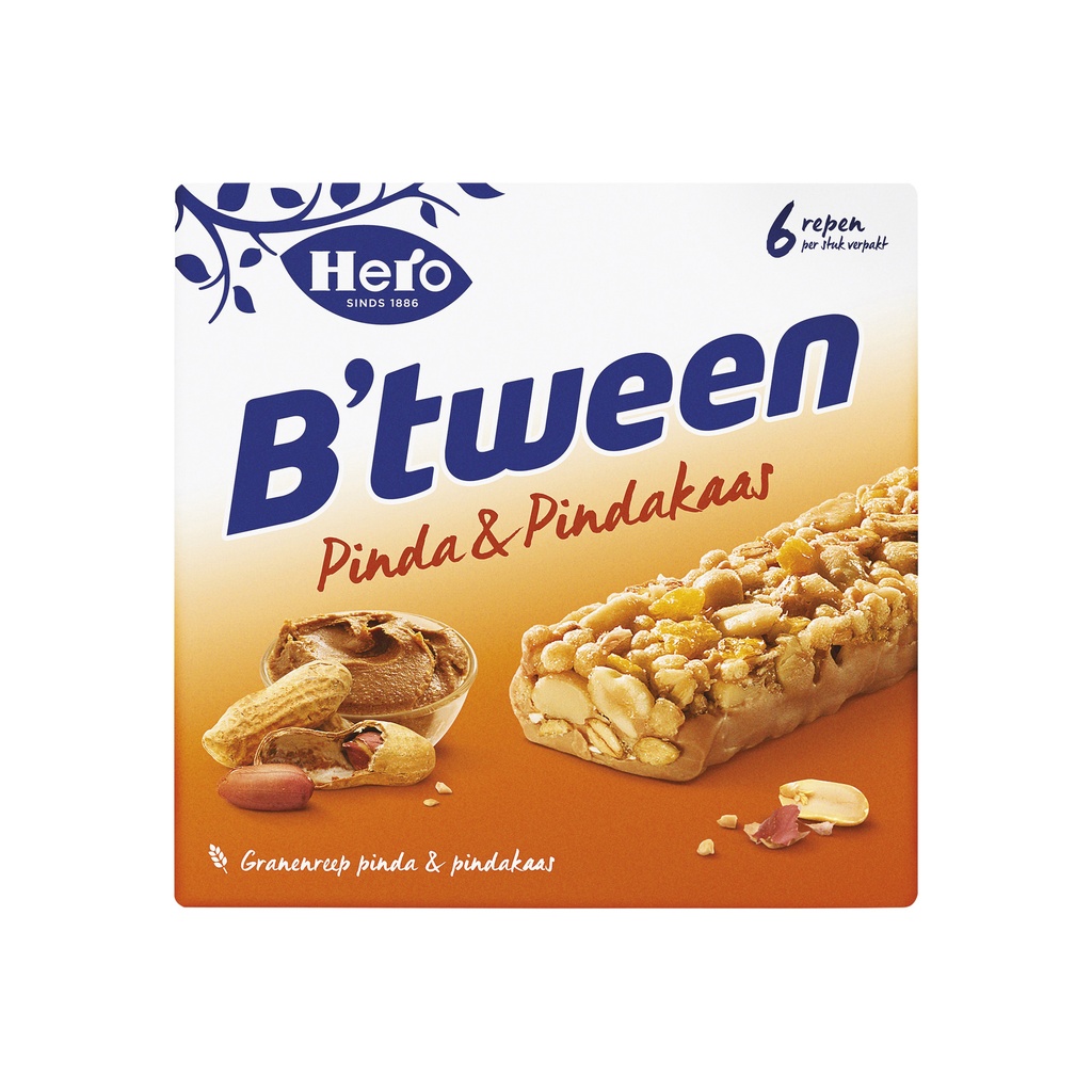 [8HE403] Tussendoortje Hero B'tween pinda pindakaas 6pack